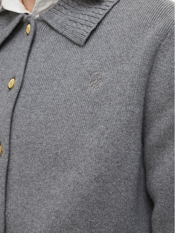 Tommy Hilfiger Tommy Hilfiger Strickjacke WW0WW51426 Grau Regular Fit