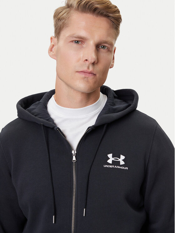 Under Armour Under Armour Bluza UA Essential Fleece FZ Hood 1373881 Czarny Regular Fit