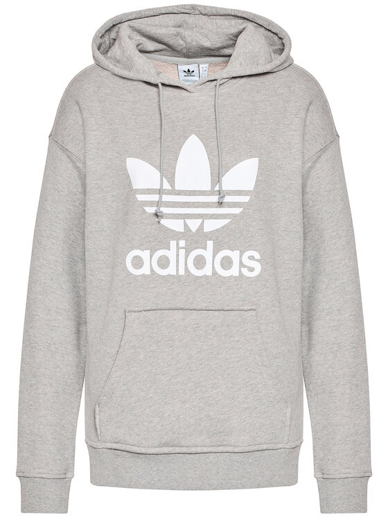 adidas adidas Bluza adicolor Trefoil H33589 Szary Relaxed Fit