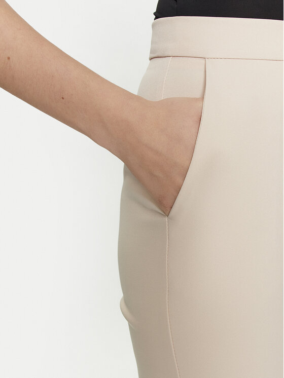 Maryley Maryley Παντελόνι υφασμάτινο 24EB587/43GE Εκρού Regular Fit