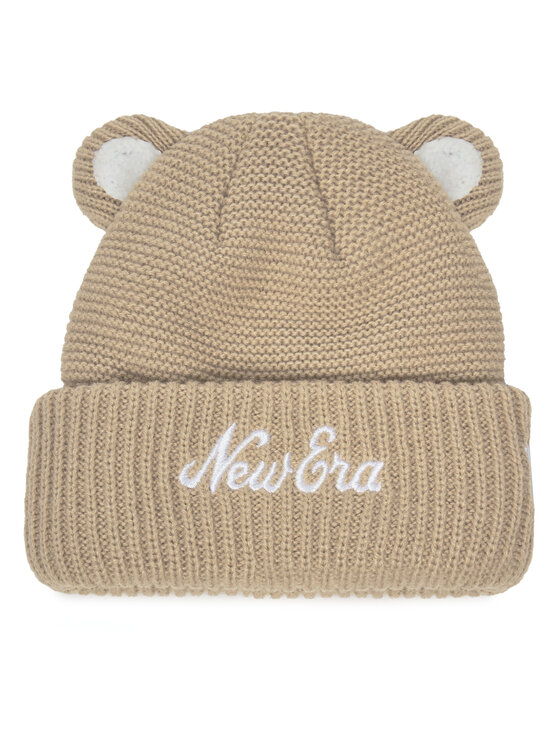 New Era Kapa Teddy Bear Ears Cuff Knit Beanie 60580793 Bež