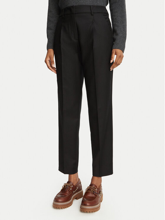 Weekend Max Mara Weekend Max Mara Штани з тканини Caldaia 2625136112 Чорний Regular Fit