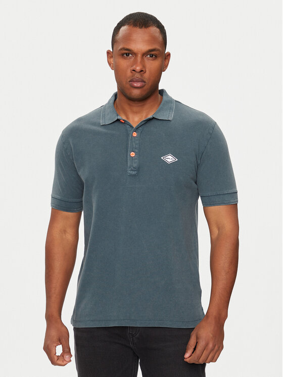 REPLAY REPLAY Тениска с яка и копчета M3070A.000.22696M Сив Regular Fit