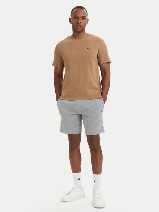BOSS BOSS T-shirt Waffle 50535891 Beige Regular Fit