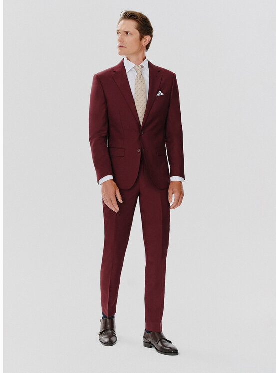Pako Lorente Pako Lorente Marynarka P24WP-3G-007 Bordowy Super Slim Fit