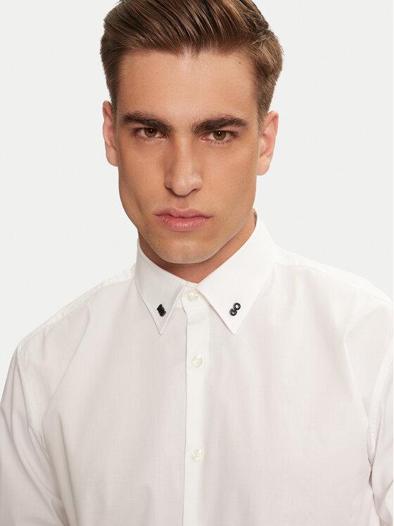 HUGO Hugo Риза Ermo 50528474 Бял Slim Fit