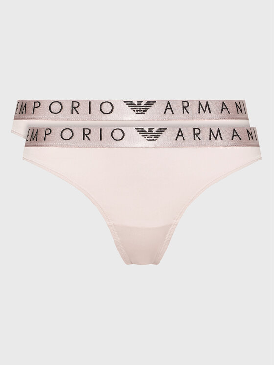 Emporio Armani Underwear Set 2 perechi de chiloți brazilieni 163337 2F235 00470 Roz