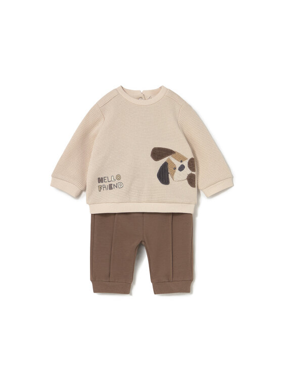 Mayoral Mayoral Set od 2 para trenirki i 2 majice 2639 Bež Regular Fit