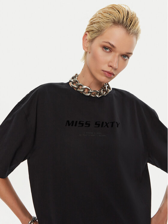 Miss Sixty Miss Sixty Póló 6L2SJ2120000 Fekete Relaxed Fit