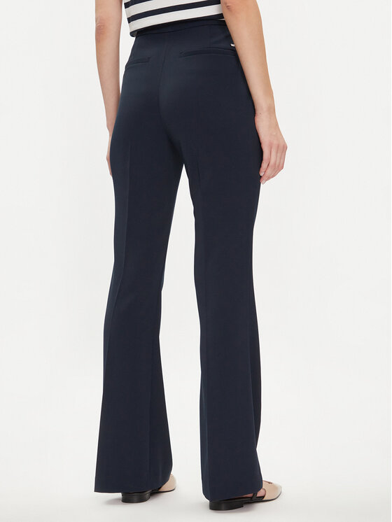 Tommy Hilfiger Tommy Hilfiger Pantaloni di tessuto Gold Button WW0WW42455 Blu scuro Flare Fit