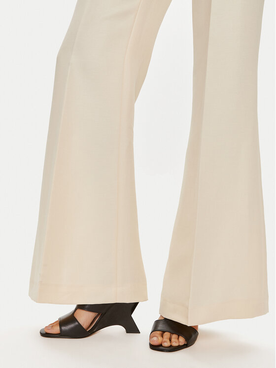 TWINSET TWINSET Riidest püksid 241TT2104 Beež Wide Leg