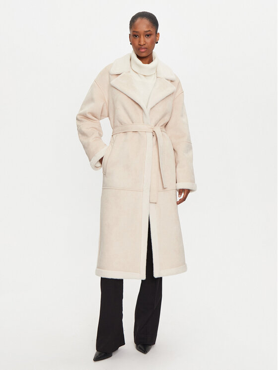 Luisa Spagnoli Luisa Spagnoli Fellmantel Sestante 541499 Beige Regular Fit