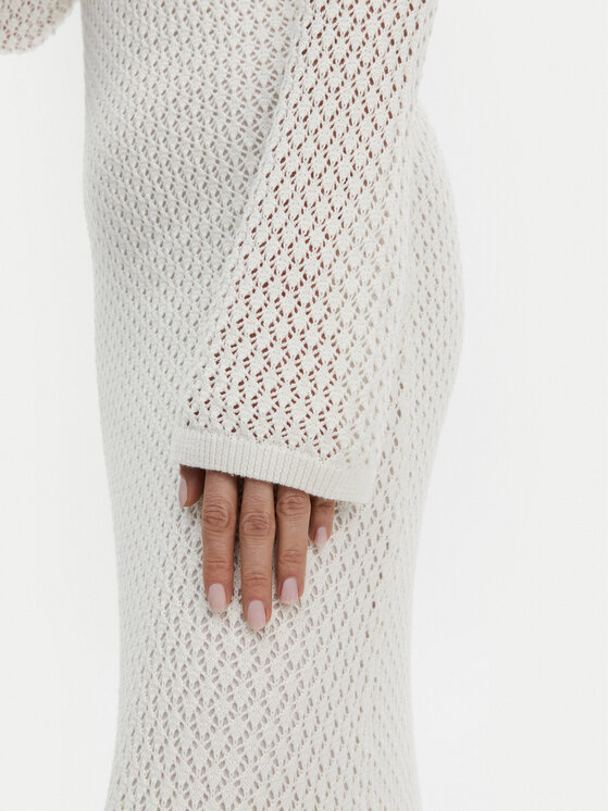 Herskind Herskind Sukienka dzianinowa 5522910 Écru Regular Fit