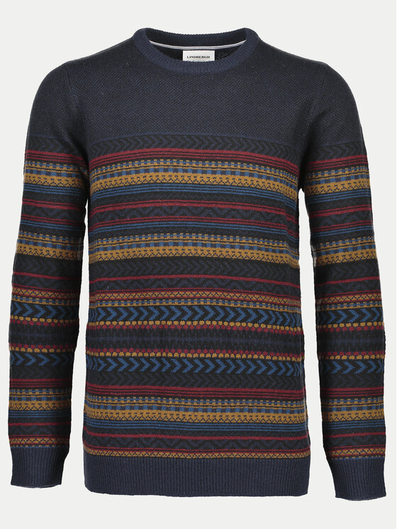 Lindbergh Lindbergh Sweater 30-80042 Sötétkék Slim Fit