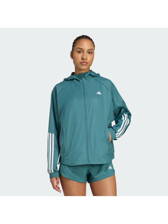 adidas adidas Kurtka do biegania 134027 Zielony Loose Fit