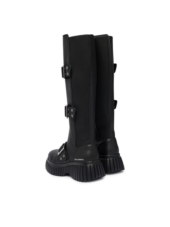 KARL LAGERFELD KARL LAGERFELD Stiefel Kreeper Wedge KL44490 Schwarz