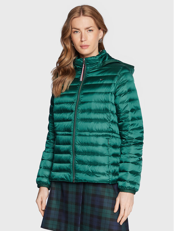 Tommy Hilfiger Tommy Hilfiger Pehelykabát Feminne WW0WW37264 Zöld Regular Fit
