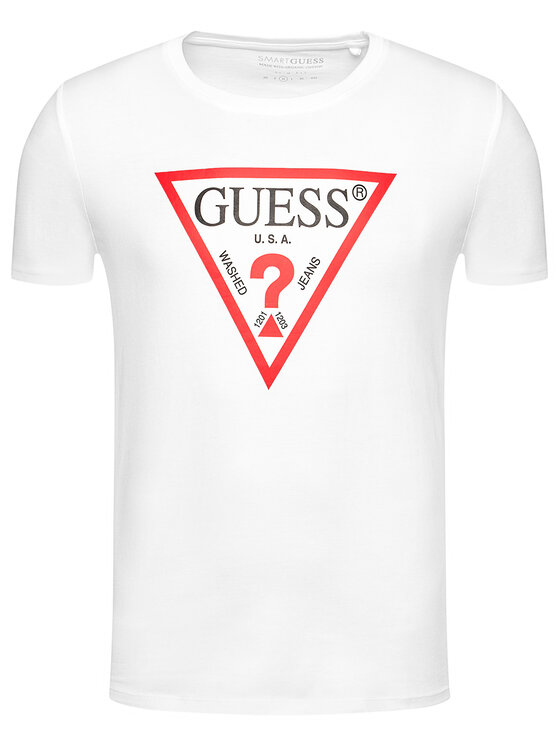 Guess Guess T-Shirt M1RI71 I3Z11 Biały Slim Fit