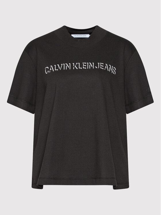 Calvin Klein Jeans Plus Marškinėliai J20J217517 Juoda Regular Fit