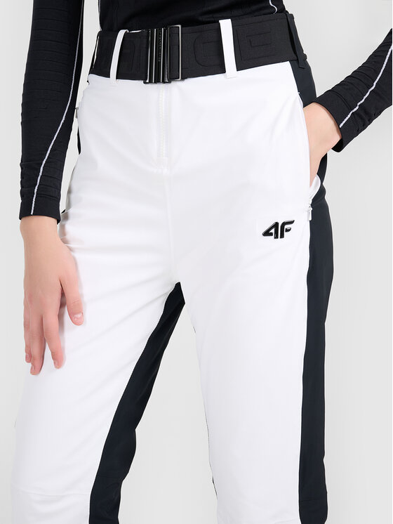 4F 4F Spodnie narciarskie SKI PERFORMANCE Biały Slim Fit