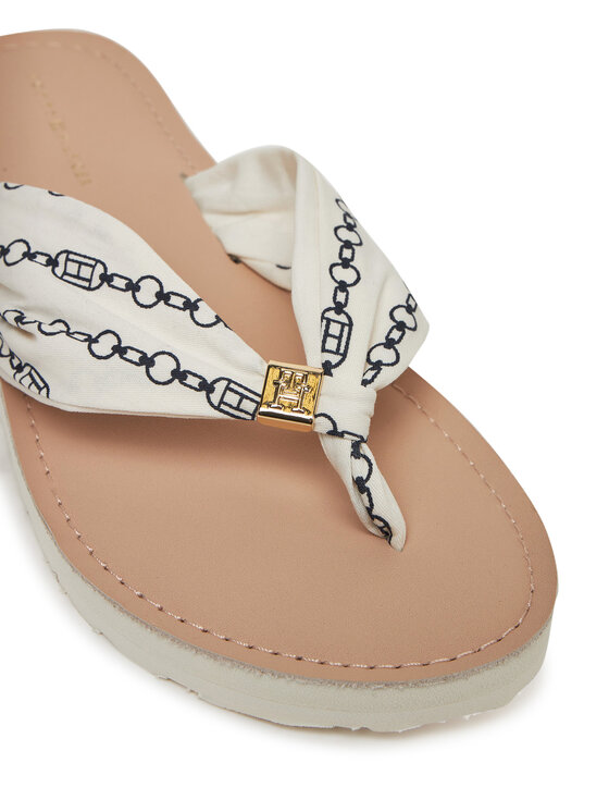 Tommy Hilfiger Tommy Hilfiger Japanke Th Chain Print Elevated Sandal FW0FW08519 Bijela