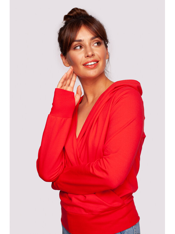 BeWear BeWear Bluza B246 Czerwony Comfort Fit