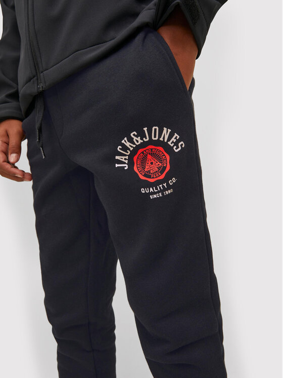 Jack&Jones Junior Jack&Jones Junior Spodnji del trenirke Logo 12213086 Črna Regular Fit