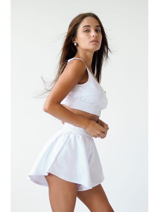 MissDenim MissDenim Komplet top i spodenki Flippy Set Biały Basic Fit