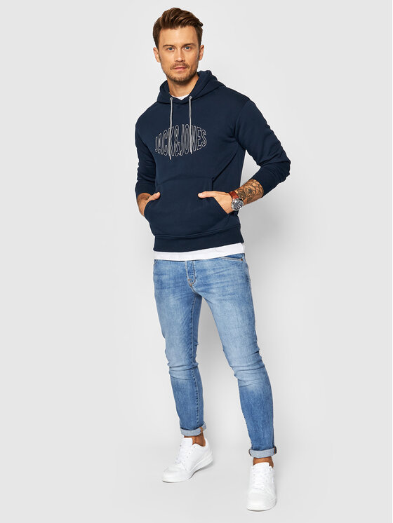 Felpa World 12194082 Blu scuro Regular Fit