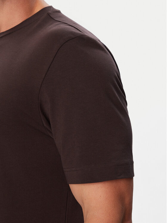 BOSS BOSS Тишърт 50473278 Тъмнокафяв Regular Fit