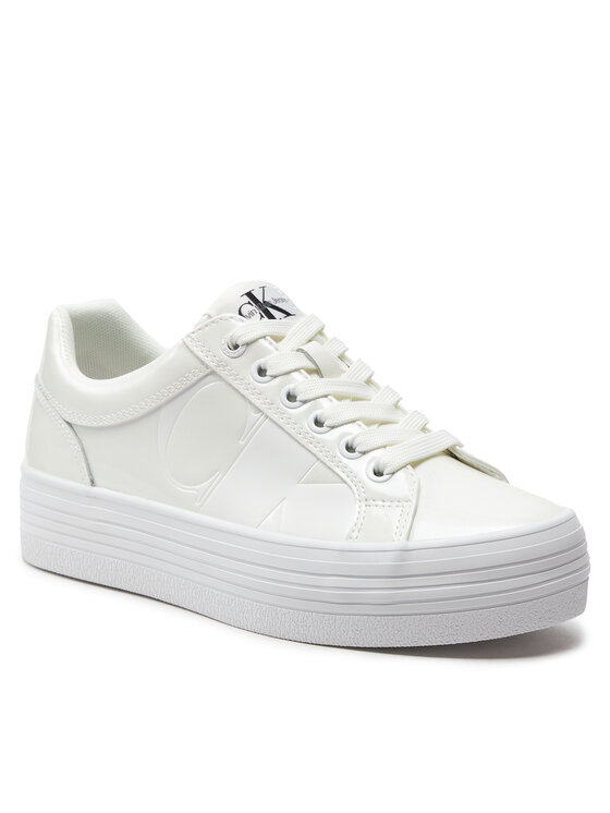 Calvin Klein Jeans Calvin Klein Jeans Sneakersy Bold Vulc Flatf Low Lth Nbs Mr YW0YW01408 Biela