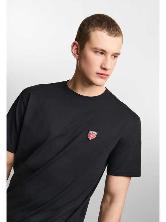PROSTO. PROSTO. T-Shirt Small Shield KL261MTEE1071 Czarny Regular Fit