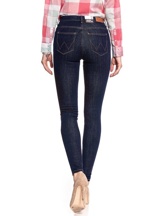 Wrangler Wrangler Jeansy SUPER SKINNY Niebieski Skinny Fit