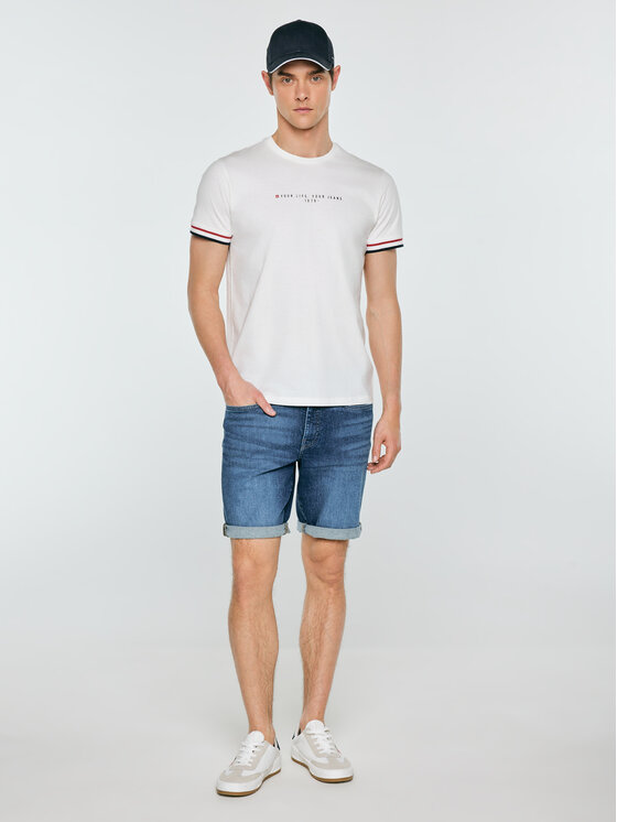 BIG STAR BIG STAR T-Shirt BORTOR Biały Basic Fit