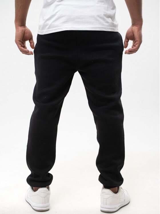 Jigga Wear Jigga Wear Spodnie dresowe Spodnie Dresowe Męskie Czarne Jigga Melted Teddy XL Czarny Regular Fit