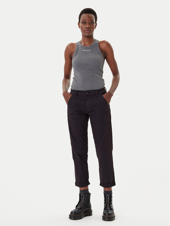 G-Star Raw G-Star Raw Hlače Kate D25257-C106 Crna Boyfriend Fit