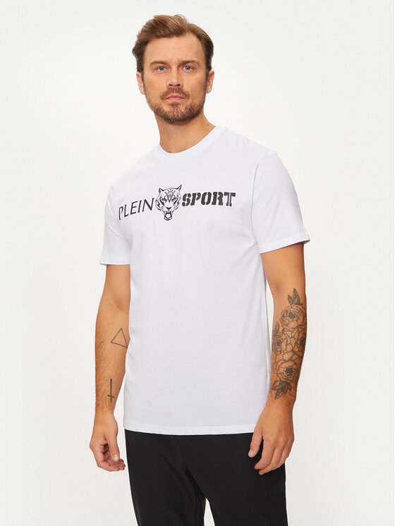 Plein Sport Plein Sport T-Shirt AADC MTK7197 SJY001N Bílá Regular Fit