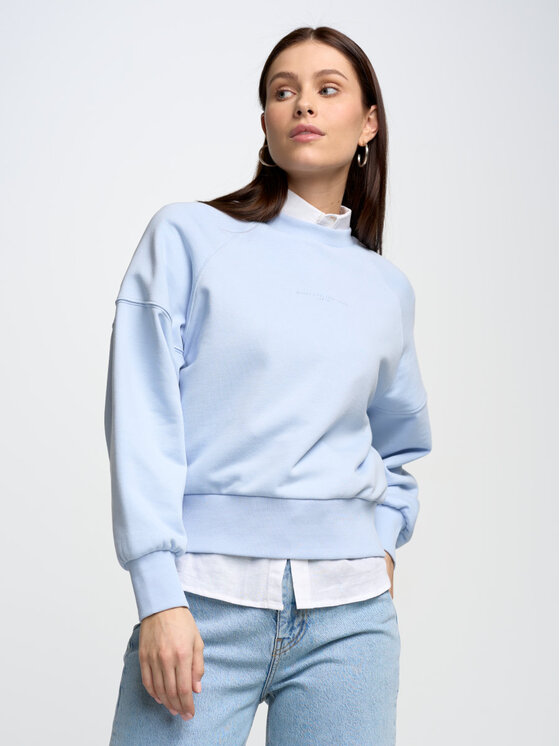 BIG STAR BIG STAR Bluza JEAN_400_170 Błękitny Basic Fit
