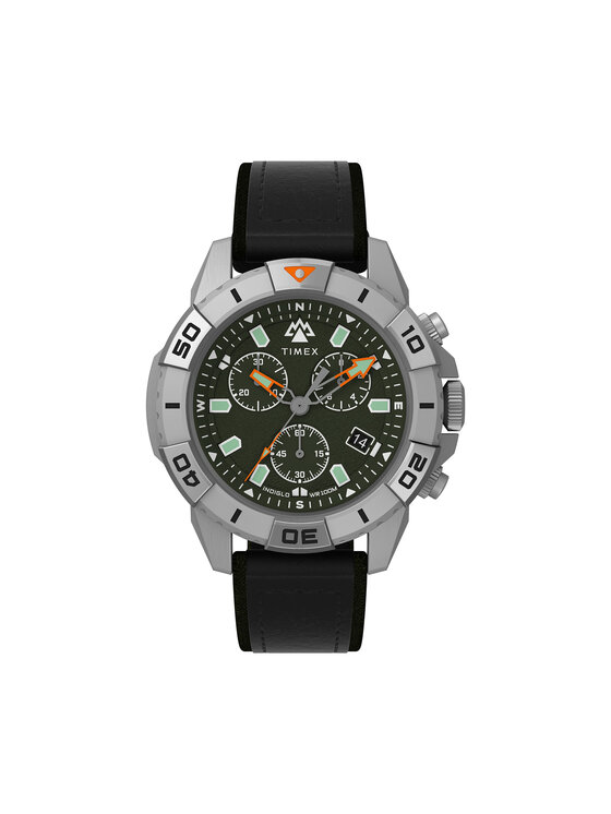 Timex Ročna Ura Expedition Ridge Chronograph TW2W16100 Črna