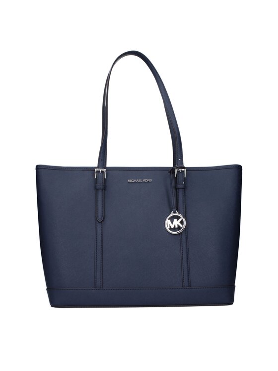 Michael Kors Michael Kors Torebka Blue Leather Shoulder Niebieski jasny