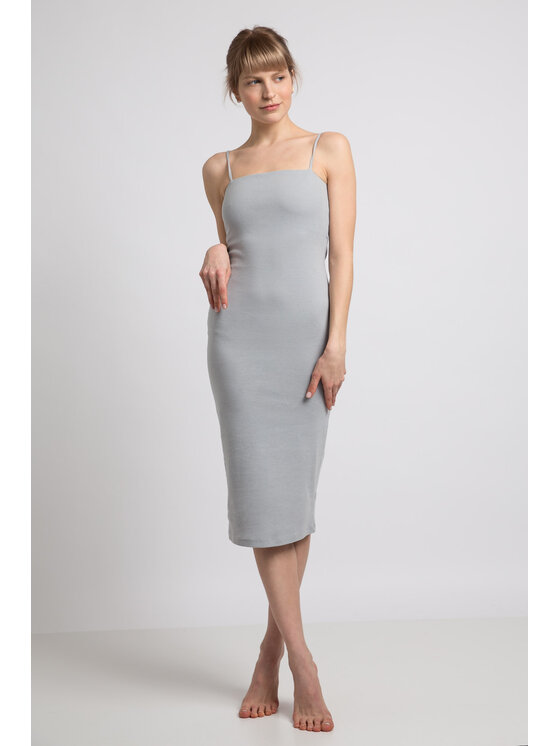 LaLupa LaLupa Sukienka codzienna LA062 Srebrny Comfortable Fit