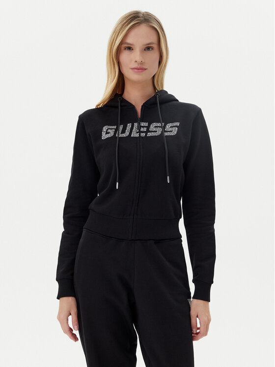 Guess Bluza V5GQ10 KCRP0 Czarny Regular Fit