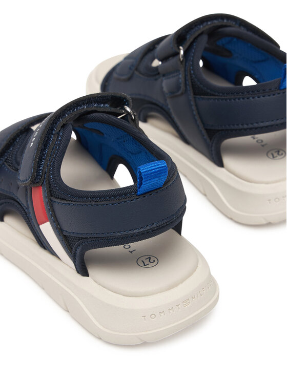 Tommy Hilfiger Tommy Hilfiger Sandali Velcro Sandal T1B2-34386-1591 Mornarsko modra