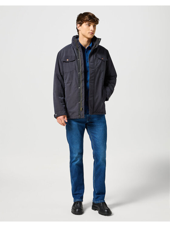 Wrangler Wrangler Koszula 1 PKT FLANNEL SHIRT Niebieski Regular Fit