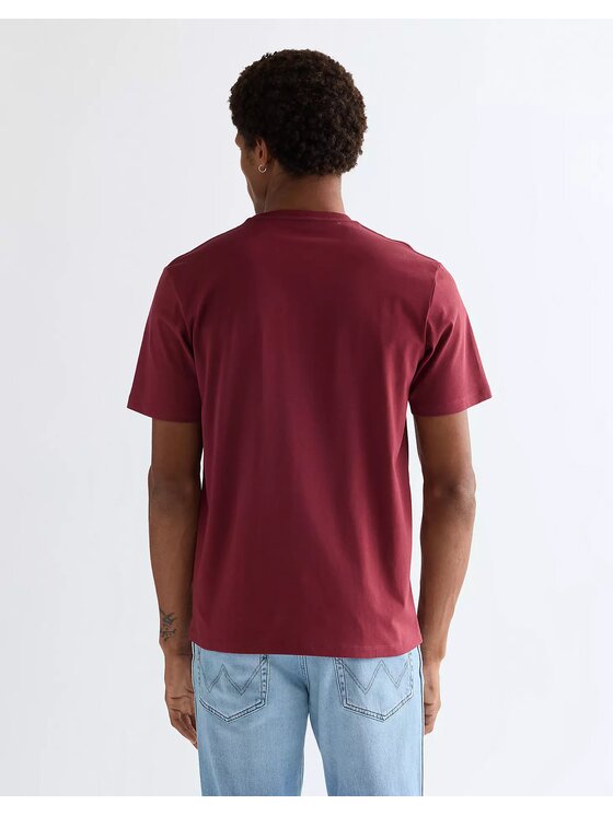 Wrangler Wrangler T-Shirt AMERICANA TEE Czerwony Regular Fit