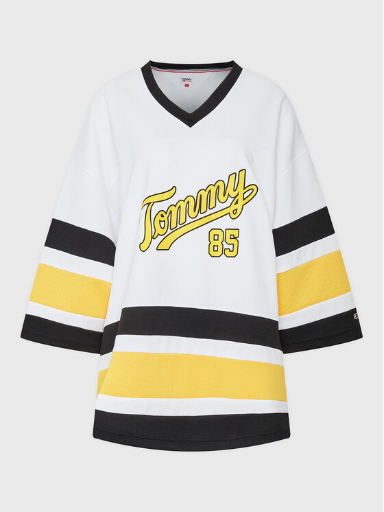 Tommy Jeans Tommy Jeans Μπλουζάκι Collegiate 85 DW0DW14862 Λευκό Oversize