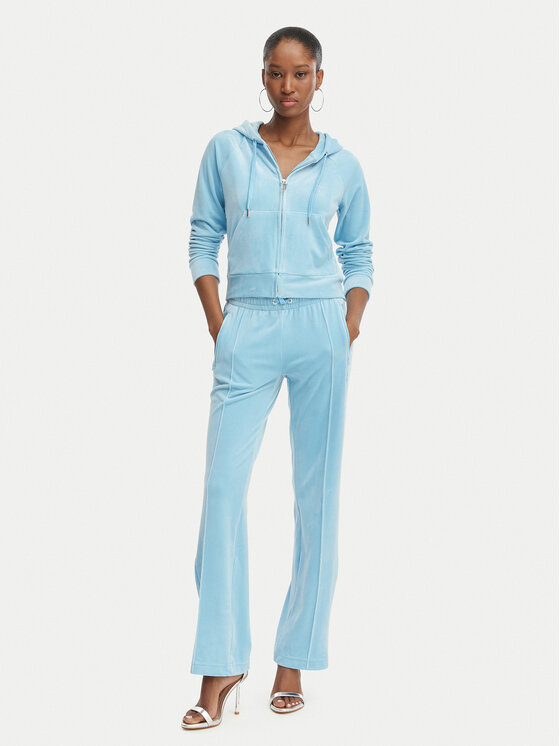 Juicy Couture Juicy Couture Mikina Madison JCWAS126326 Světle modrá Slim Fit