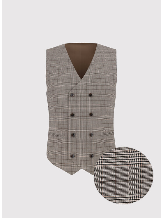 Pako Lorente Pako Lorente Kamizelka P26WF-8X-002 Brązowy Slim Fit