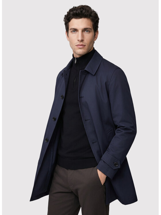 Pako Lorente Pako Lorente Płaszcz przejściowy P26WF-7X-009 Granatowy Straight Fit