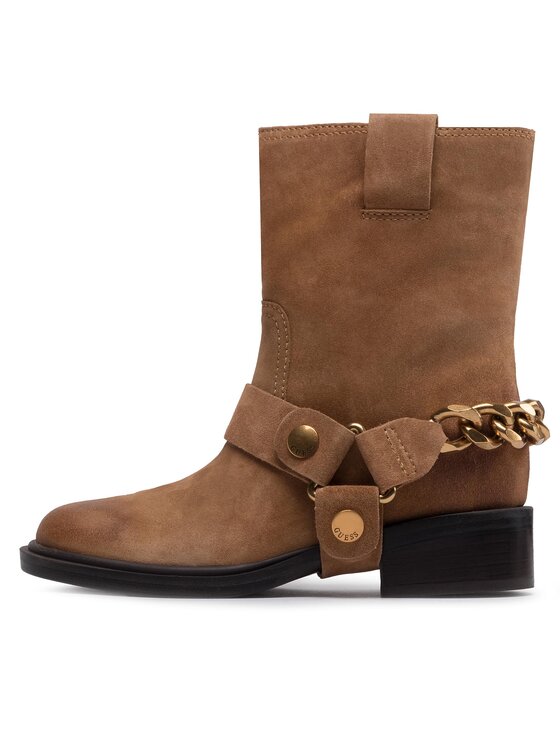 Guess Guess Kovbojská obuv Ruben FL7RUB SUE10 Hnědá